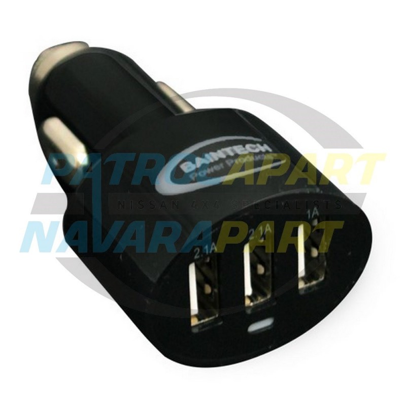 Baintech Ciga Plug Triple USB Car Charger 5V 5.2A TOTAL 2x2.1A & 1x1A
