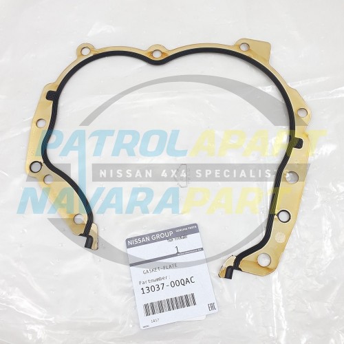 Genuine Nissan Navara D40 R51 V9X Front Left Timing Cover Plate Gasket