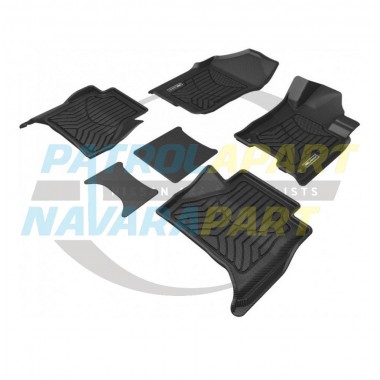 TruFit 3D Rubber Floor Mats MAXTRAC for Nissan Navara D23 NP300 Dual Cab