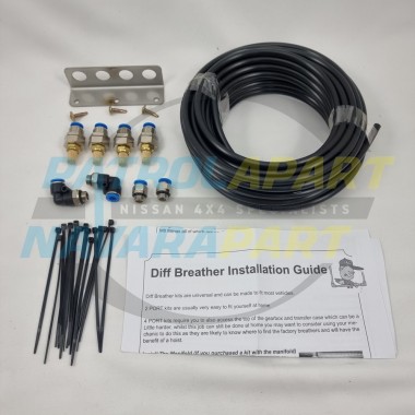 Diff Breather Kit 4 Point Suits 4x4, Nissan Navara & Pathfinder