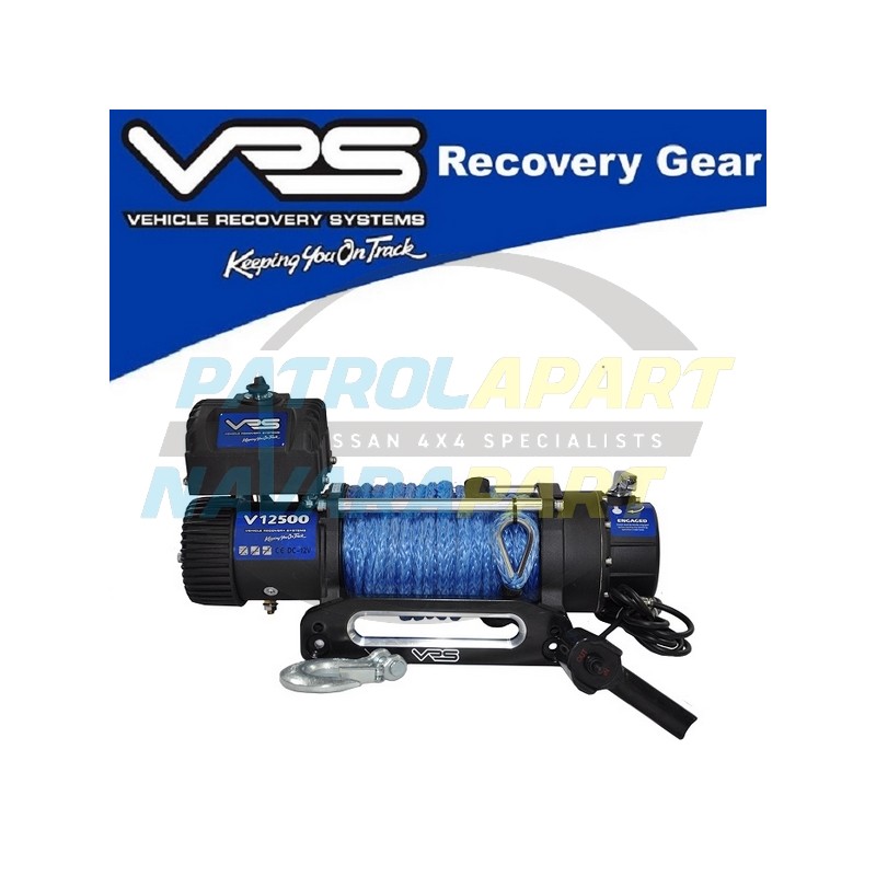 VRS Winch & Motor 12500lb with Synthetic Rope & Universal Fairlead