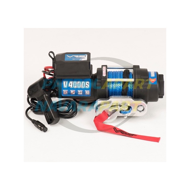 VRS Winch & Motor 4000lb with Synthetic Rope for Trailer & ATV