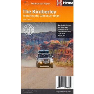 Kimberley Hema Map featuring Gibb River Road & 4wd tracks