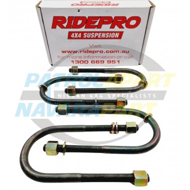 Ridepro U Bolt Kit for Nissan Navara D23 NP300 with Rear Leaf Springs