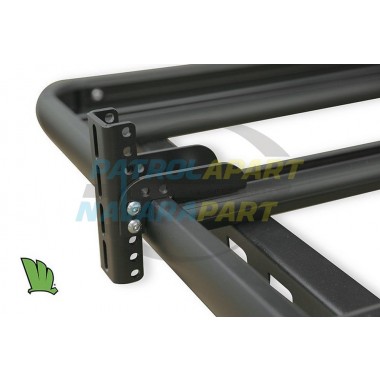 Wedgetail Roof Rack Accessory - Pair of ADJUSTABLE Awning Brackets in Black