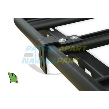 Wedgetail Roof Rack Accessory - Pair of FIXED Awning Brackets in Black