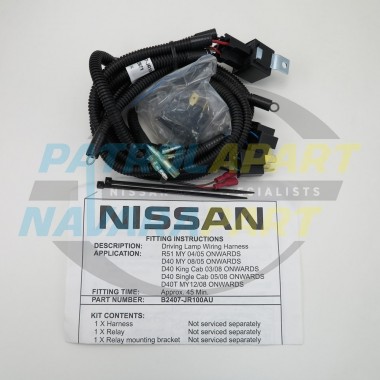 Genuine Nissan Navara Driving Light Wiring loom D40 MNT