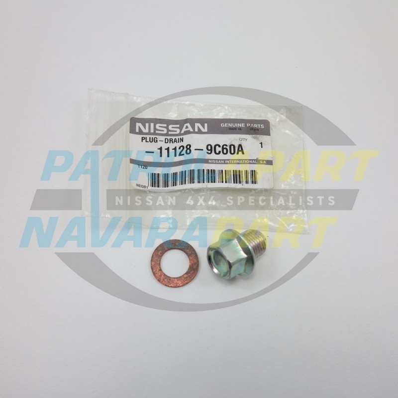 Genuine Nissan Navara Spanish D40 R51 Oil Pan Drain Plug With Washer YD25