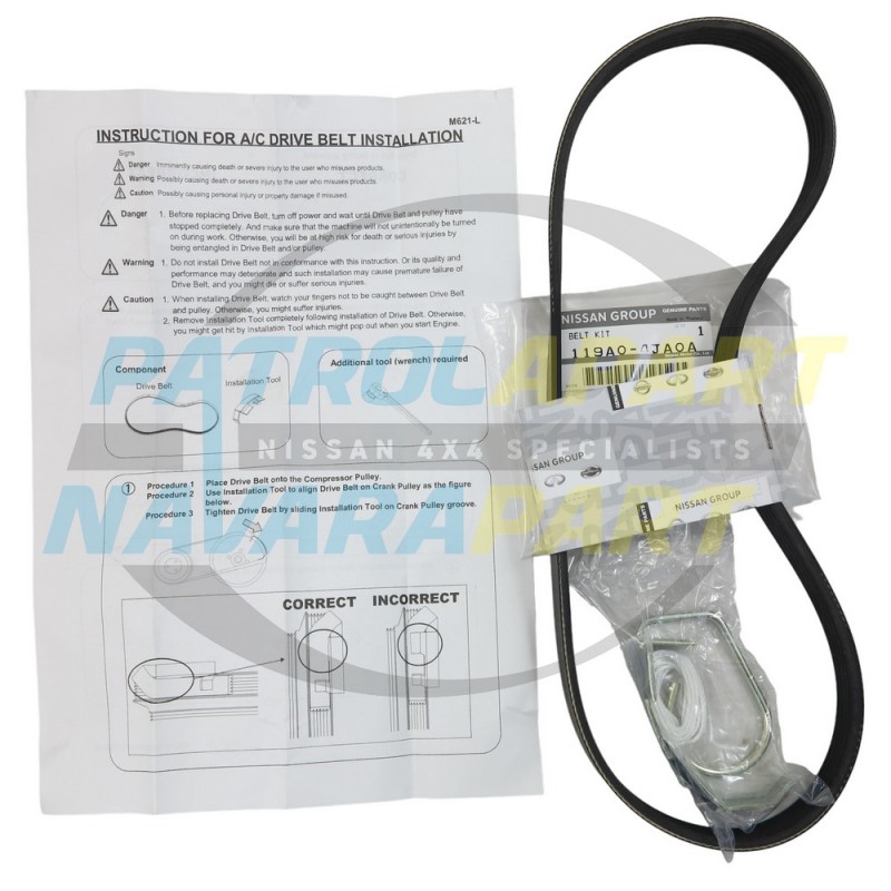 Genuine Nissan Navara D23 NP300 AC Air Conditioning Stretch Drive Belt