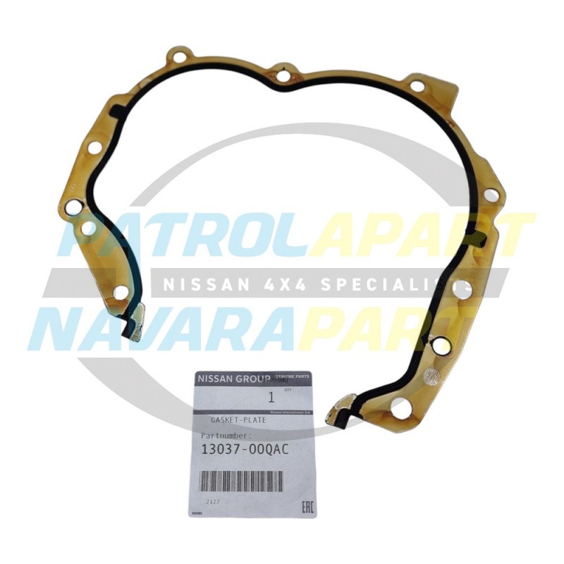 Genuine Nissan Front Left Timing Cover Plate Gasket - Nissan Navara D40 R51 V9X