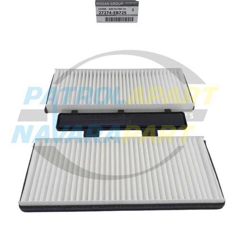 Genuine Nissan Navara D40 Thai YD25 Cabin Pollen Air Filter PAIR