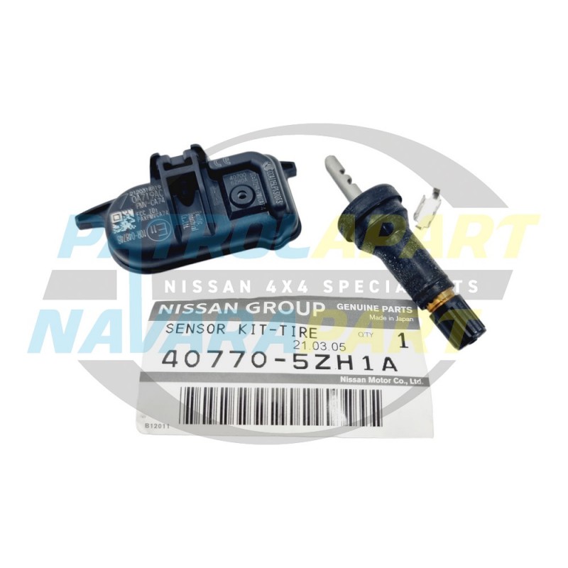 Genuine Nissan Navara D23 NP300 MY21 Tyre Pressure Sensor Monitor & Valve with Clip TPMS