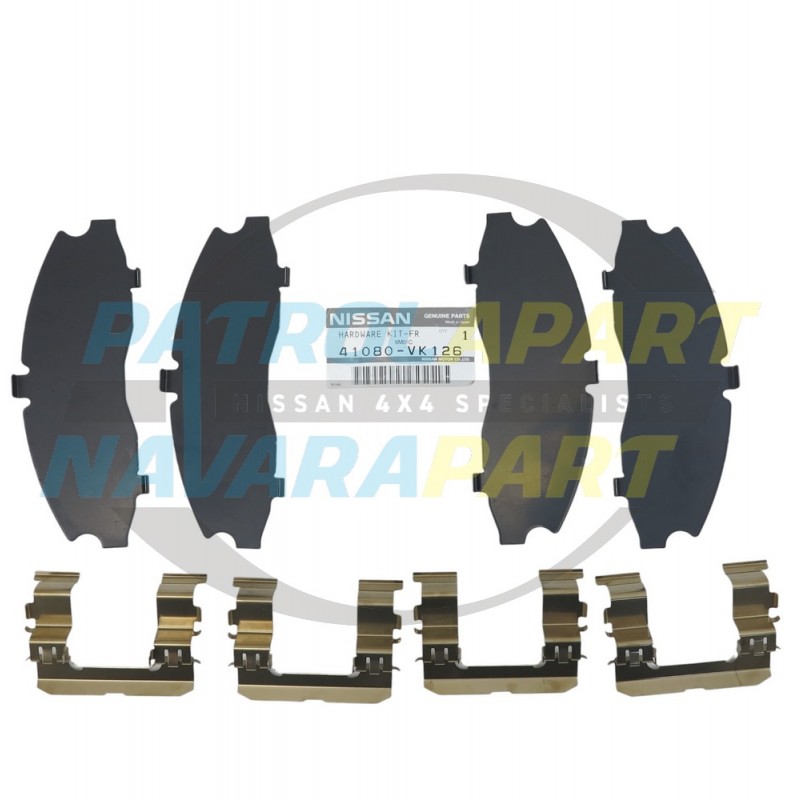 Genuine Nissan Navara D22 4WD Front Brake Caliper Shim Kit