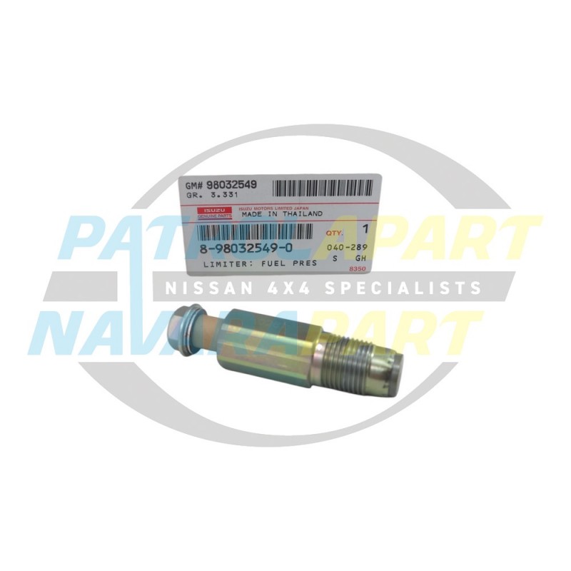 Fuel Pressure Relief Valve suit Nissan Navara D40 Pathfinder R51 YD25 D22