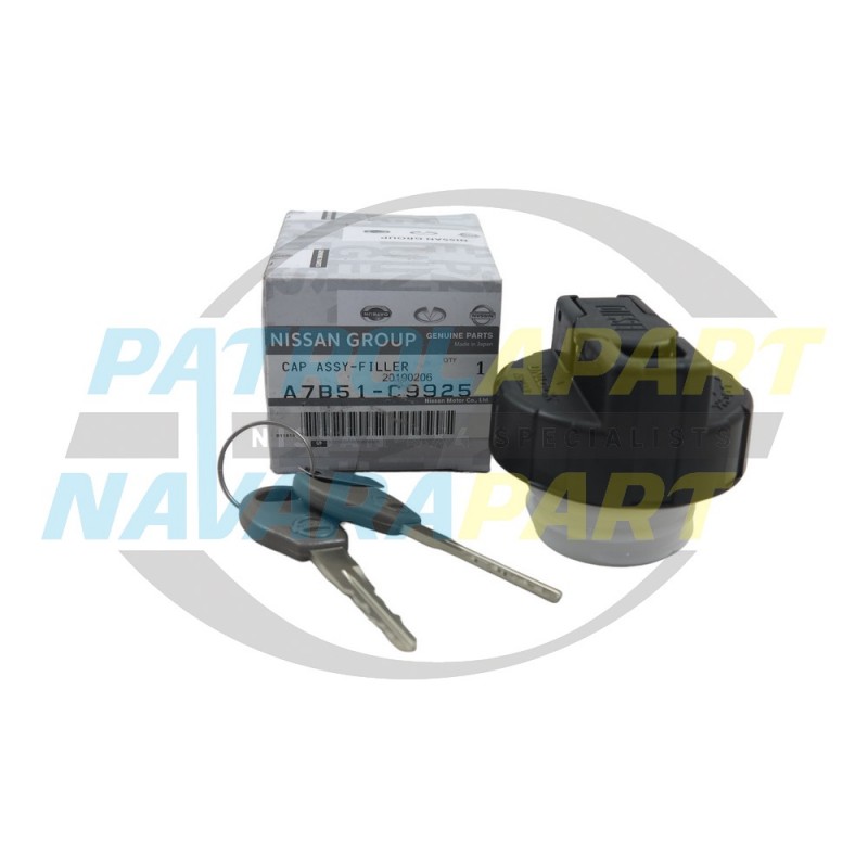 Genuine Nissan Navara D22 D40 D23 NP300 Locking Fuel Cap with Key