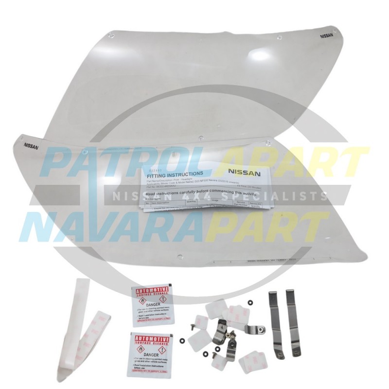 Genuine Nissan Navara D23 NP300 Headlight Cover Protectors PAIR