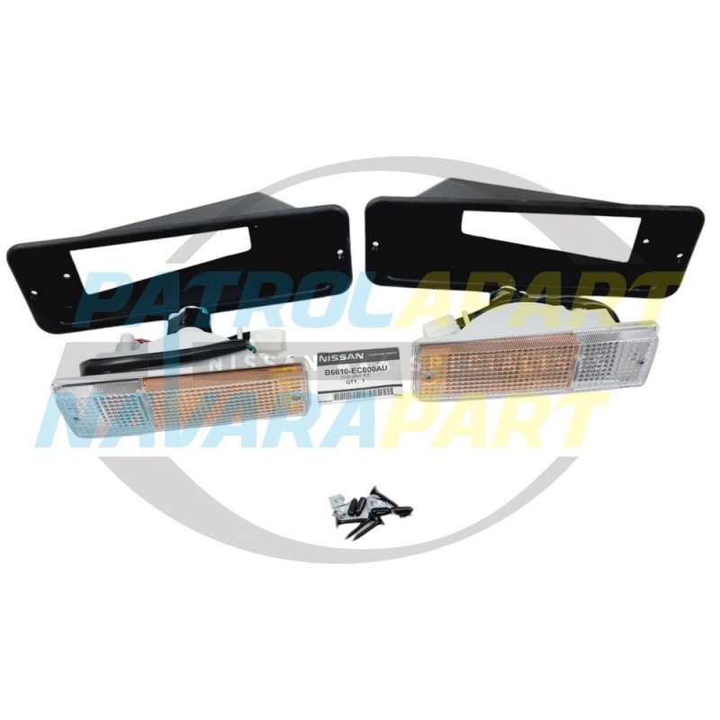 Genuine Nissan Navara D40 Steel BullBar Indicator Complete Light Kit
