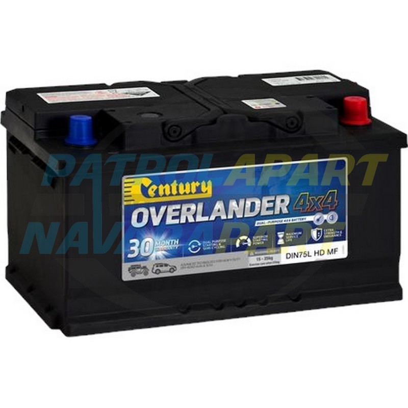 Century Overlander 4x4 Battery for Nissan Navara NP300 Main 650CCA & 85AH