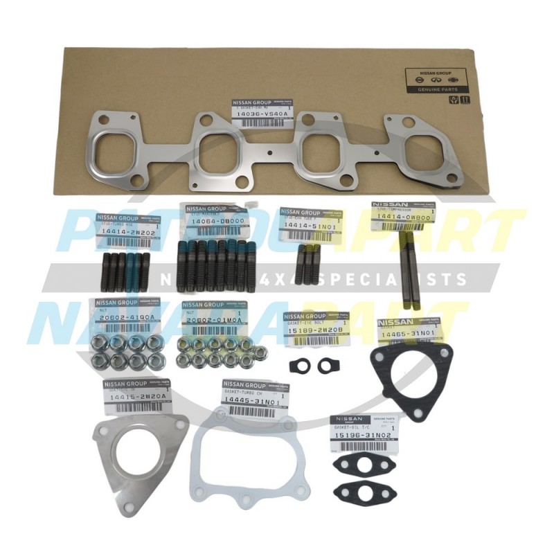 Genuine Nissan Gasket & Stud Kit with Nuts Suit Nissan Navara D22 ZD30DI Exhaust Manifold