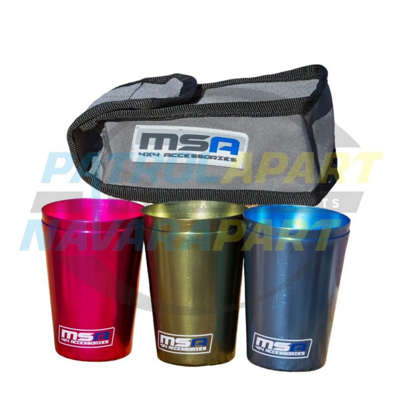 MSA Travel Cups Set 6cups for camping 4wd picnic