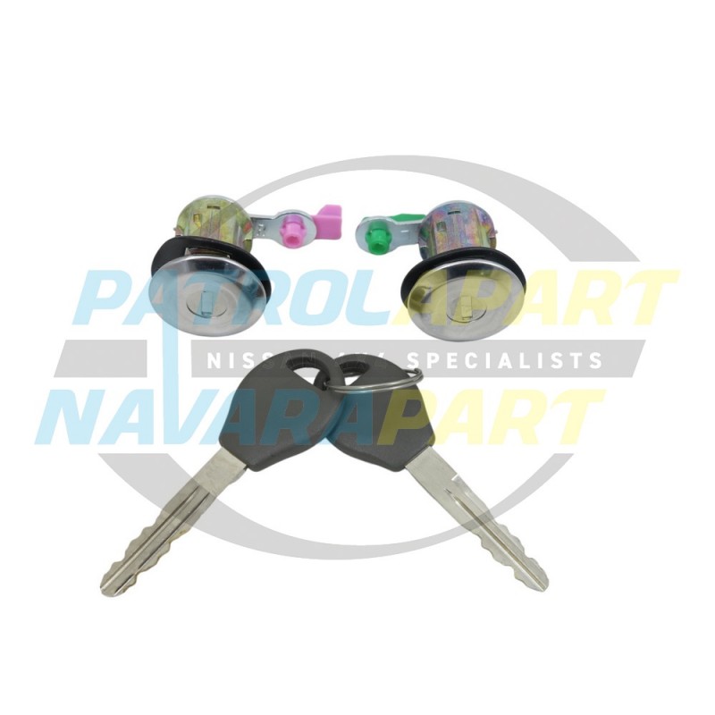 Front Door Lock Set Barrel & Keys for Nissan Navara D22