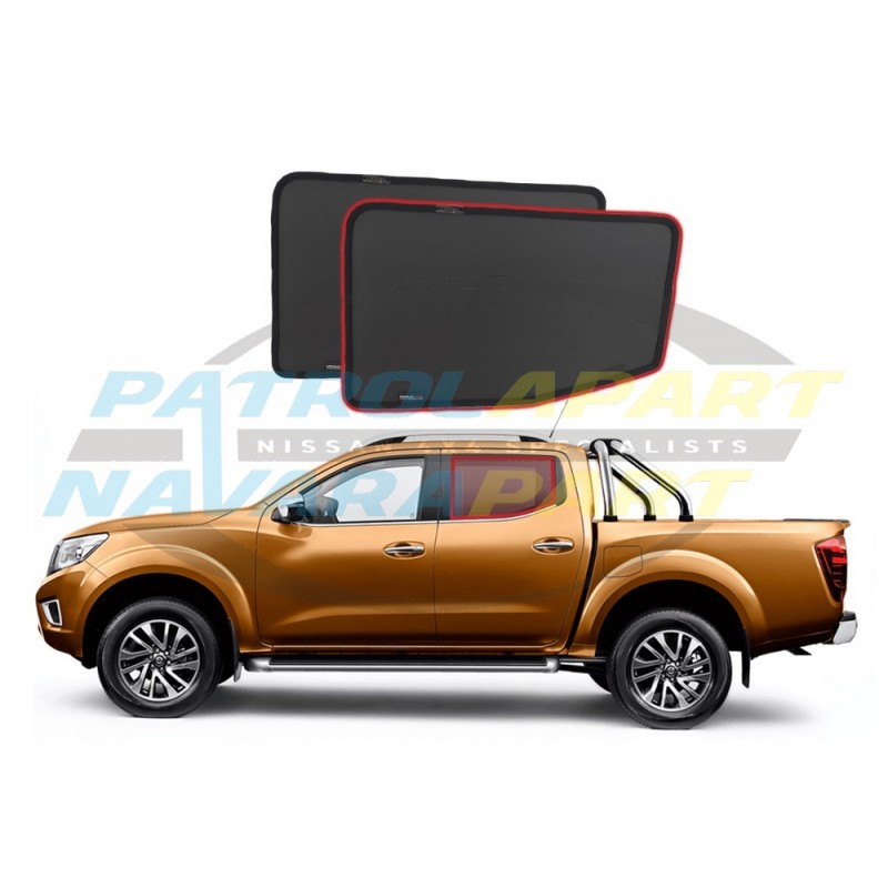 Snap Sunshade For Nissan Navara D23 NP300 2nd Row Rear Window Set