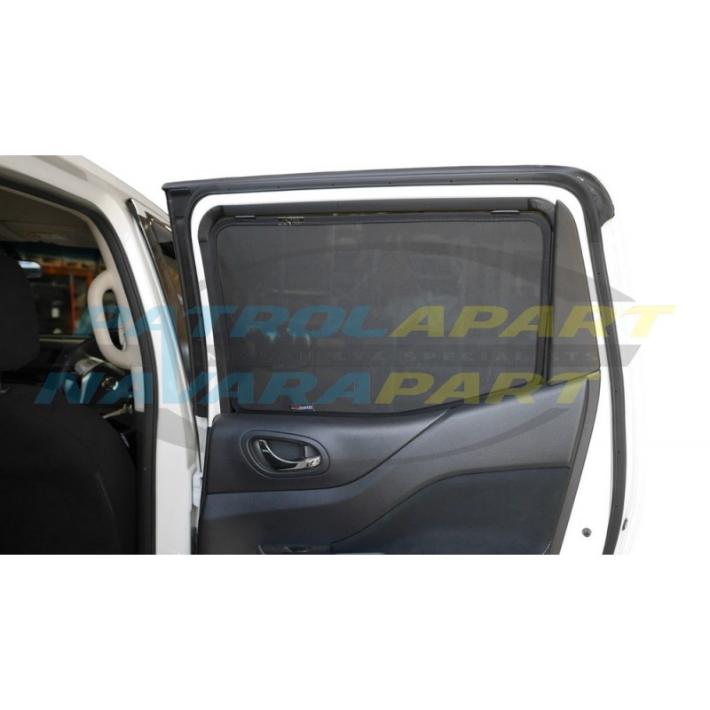 Snap Sunshade For Nissan Navara D23 NP300 2nd Row Rear Window Set