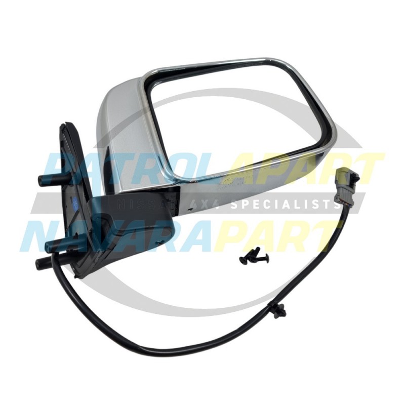 Right Hand Electric Chrome Mirror for Nissan Navara D22 4WD 10/01 on