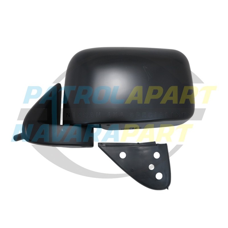 Left Hand Black Manual Mirror for Nissan Navara D22 YD25 DX 2008 on