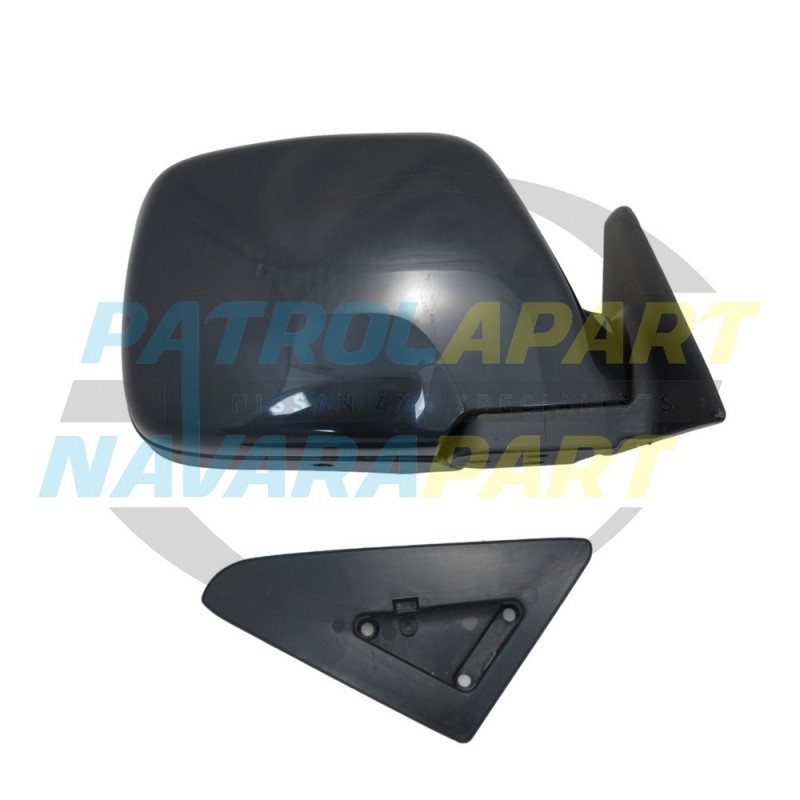 Right Hand Black Manual Mirror for Nissan Navara D22 YD25 DX 2008 on