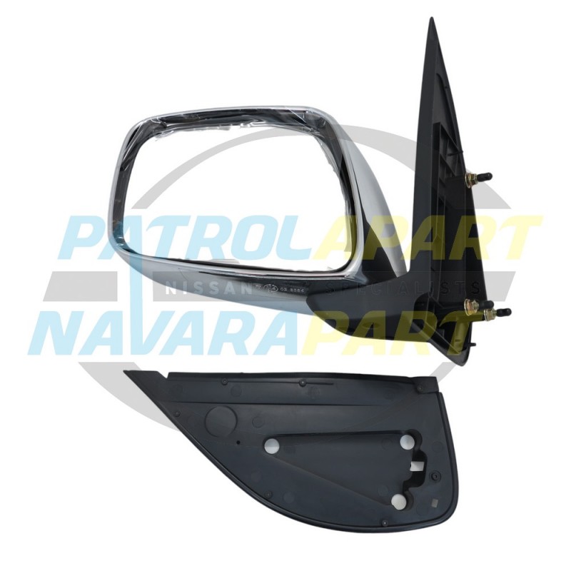 Left Hand Manual Chrome Mirror for Nissan Navara D40 VSK 4WD 2005-10