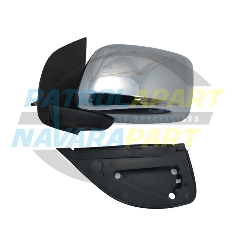 Left Hand Manual Chrome Mirror for Nissan Navara D40 VSK 4WD 2005-10