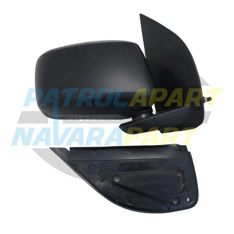 Right Hand Manual Black Mirror fits Nissan Navara D40 VSK 4WD 2005-10