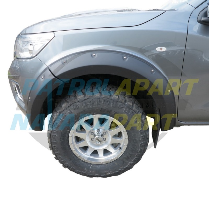 Matt Black Bolt On Look Wheel Arch Flares fits Nissan Navara D23 NP300 S1-4