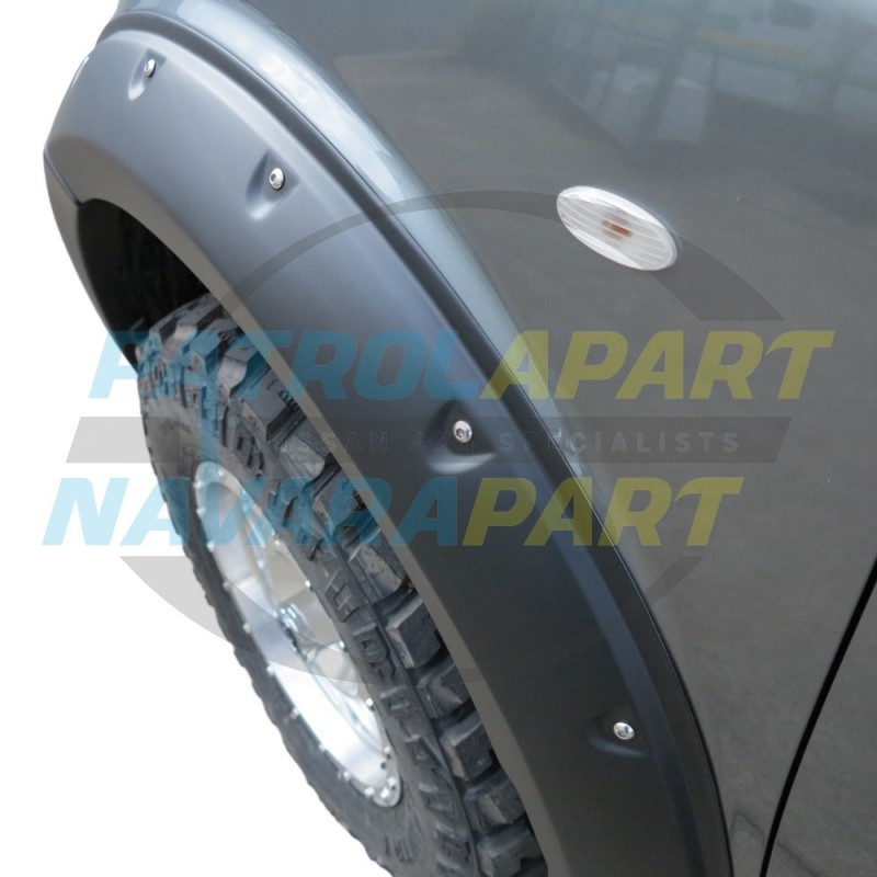 Matt Black Bolt On Look Wheel Arch Flares fits Nissan Navara D23 NP300 S1-4