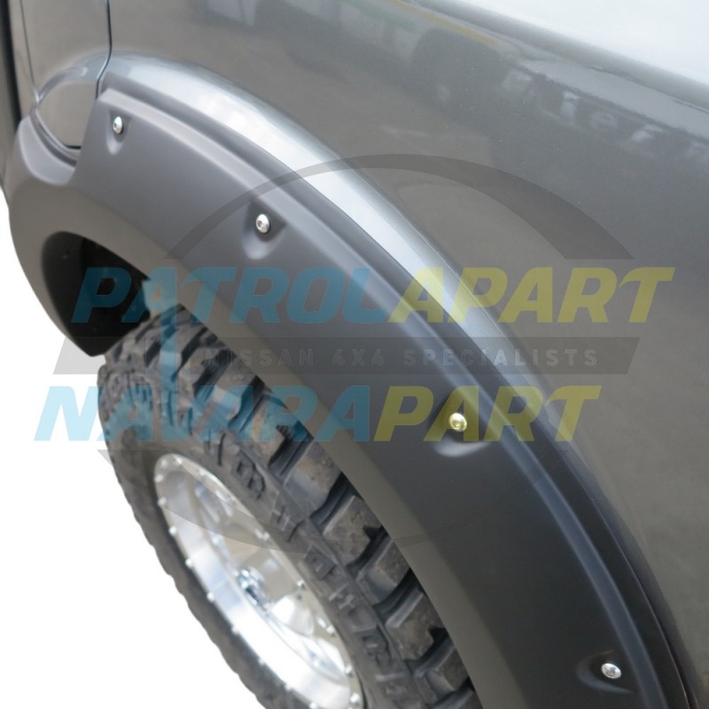 Matt Black Bolt On Look Wheel Arch Flares fits Nissan Navara D23 NP300 S1-4