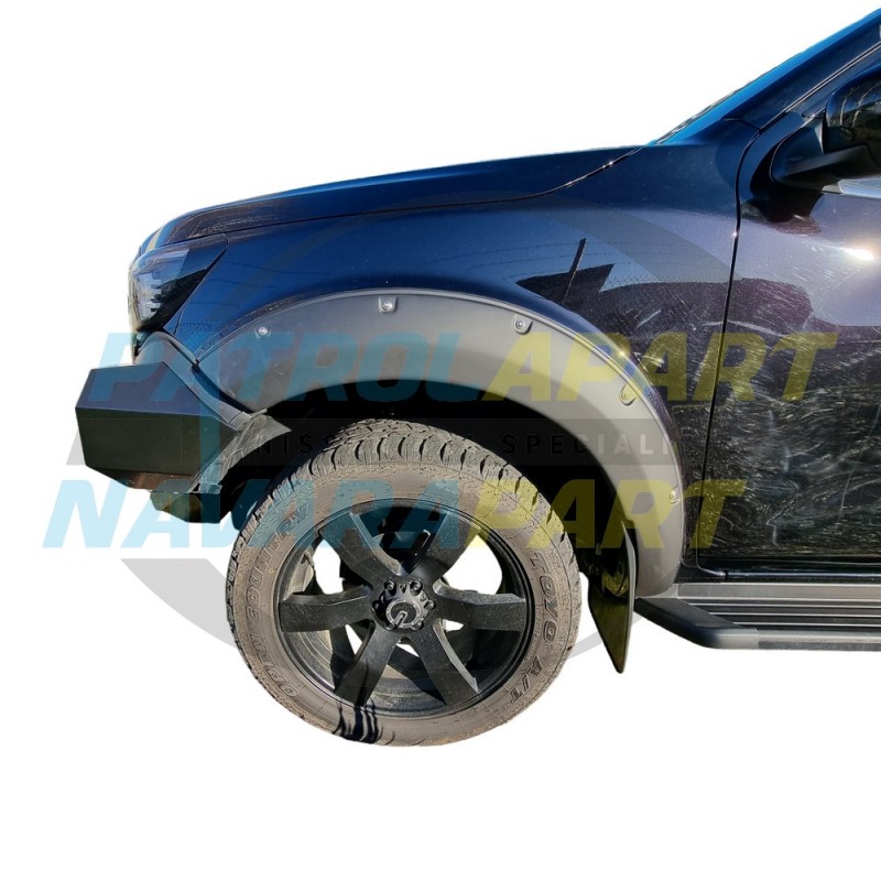 Matt Black Bolt On Look Wheel Arch Flares fits Nissan Navara D23 MY21 NP300 S5