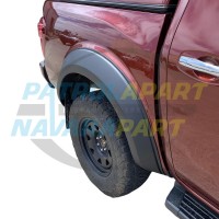 Matt Black Smooth Wheel Arch Flares fits Nissan Navara D23 MY21 NP300 S5