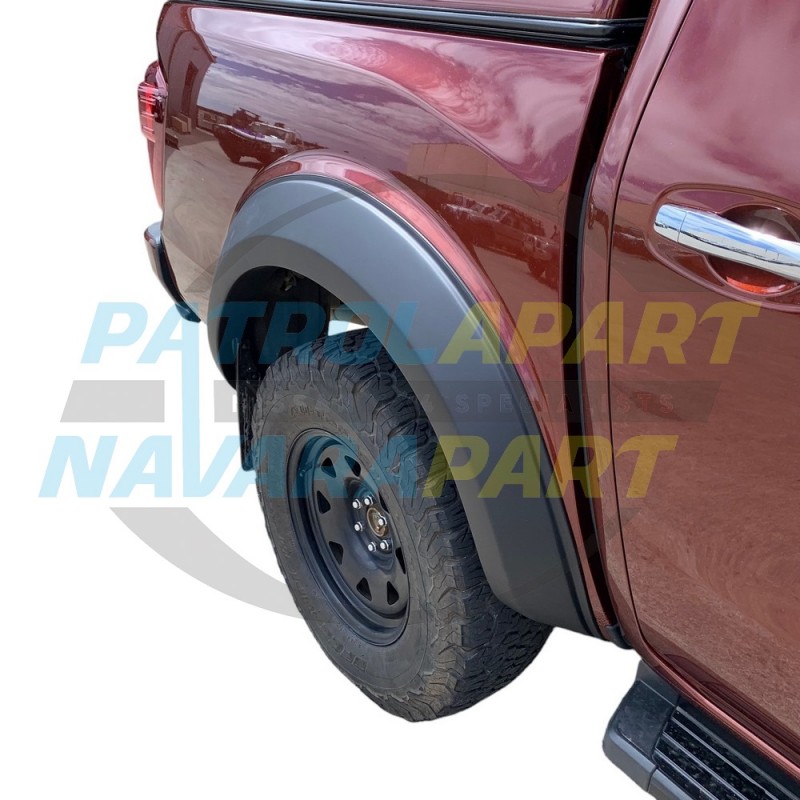 Matt Black Smooth Wheel Arch Flares fits Nissan Navara D23 MY21 NP300 S5