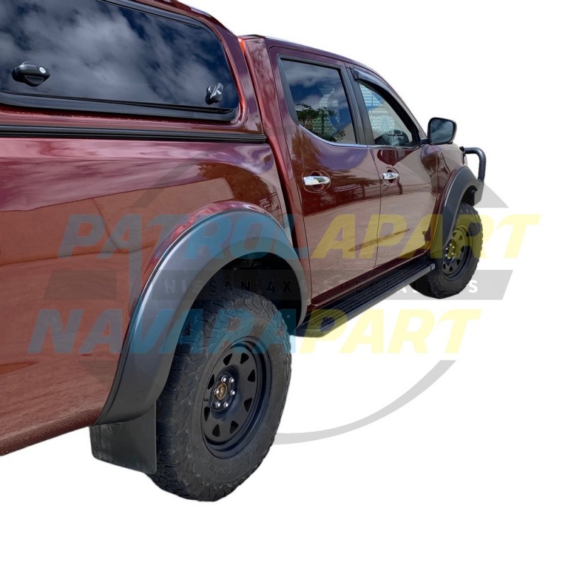 Matt Black Smooth Wheel Arch Flares fits Nissan Navara D23 MY21 NP300 S5