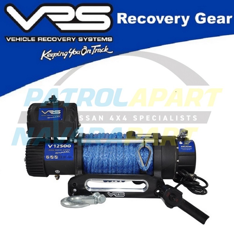 VRS Winch & Motor 12500lb with Synthetic Rope & Universal Fairlead