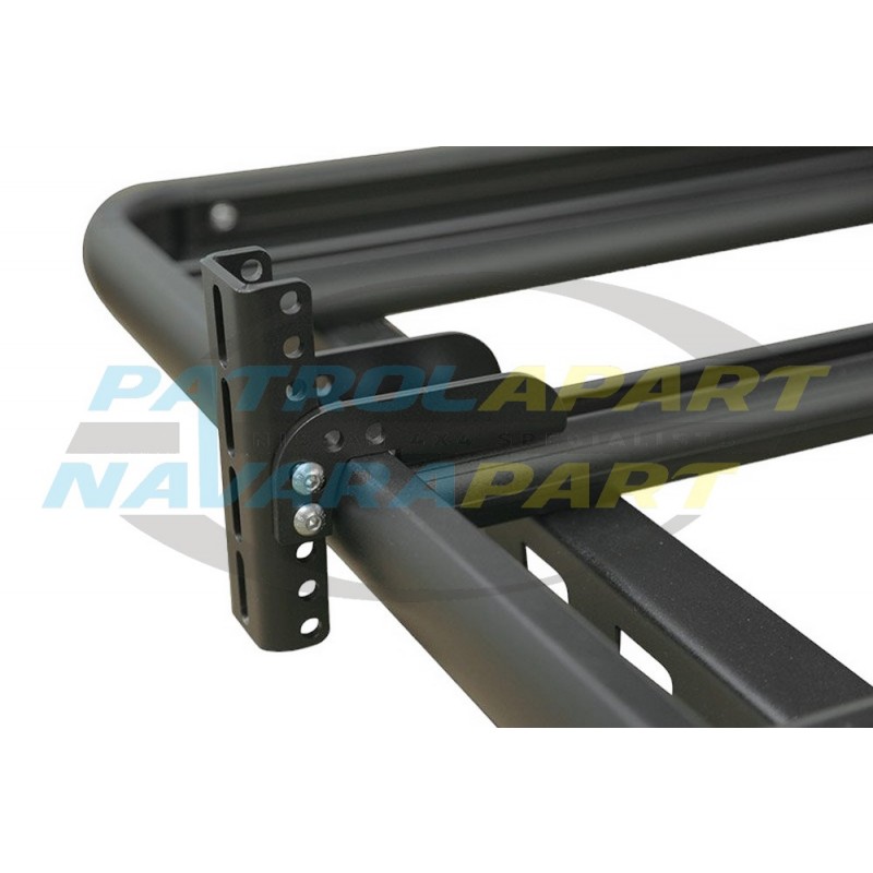 Wedgetail Roof Rack Accessory - Pair of ADJUSTABLE Awning Brackets in Black