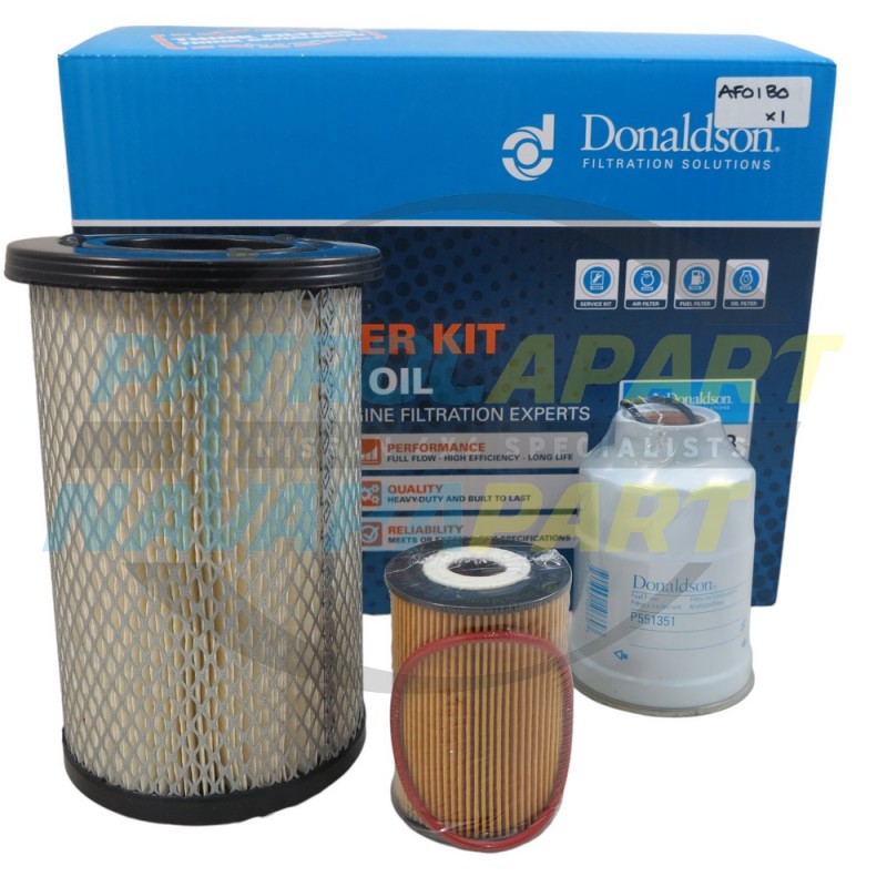 Donaldson Air Fuel Oil Filter Kit Suit Nissan Navara D22 ZD30