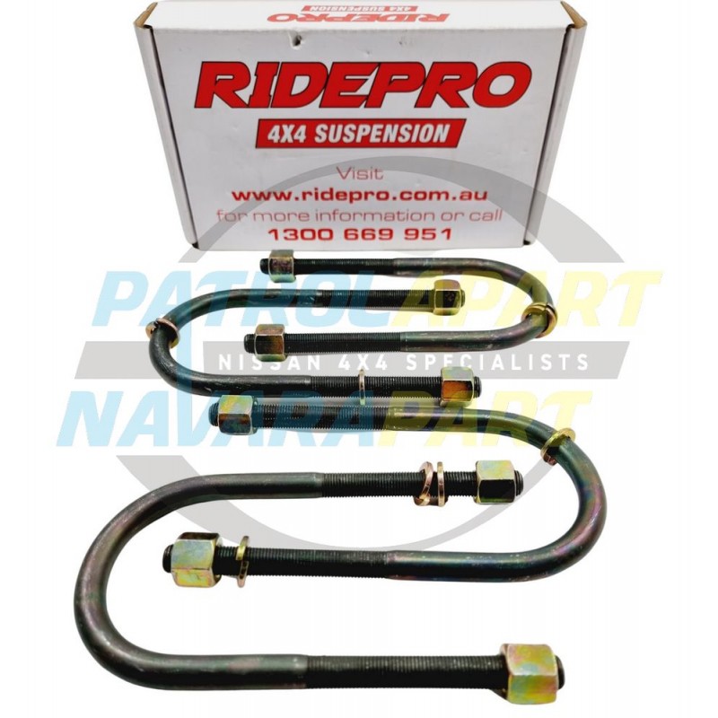 Ridepro U Bolt Kit for Nissan Navara D23 NP300 with Rear Leaf Springs