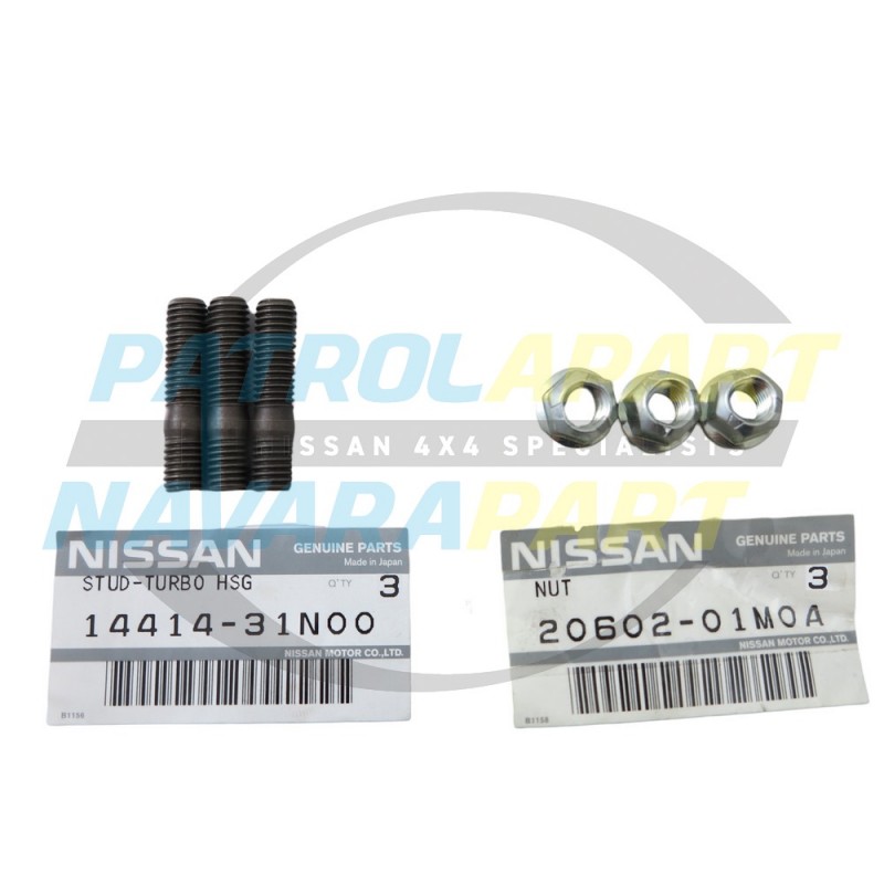 Genuine Nissan Navara D22 ZD30 Turbo to Manifold Studs & Nuts