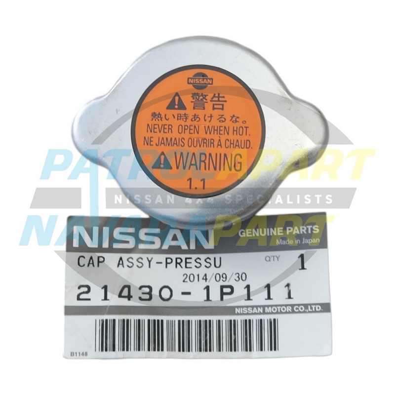 Genuine Nissan Navara D40 & R51 Pathfinder Radiator Cap 110kpa