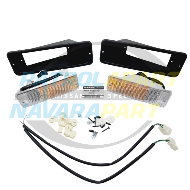 Genuine Nissan Navara D22 D40 Steel BullBar Indicator Complete Light Kit