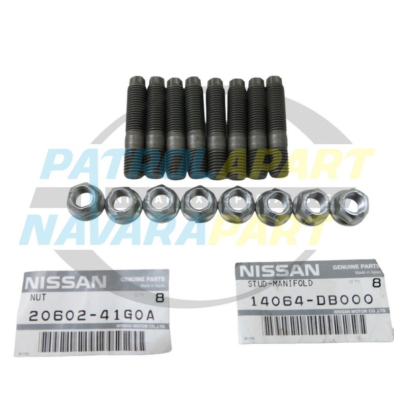 Genuine Nissan Navara D22 ZD30 Exhaust Manifold Stud & Nut Set