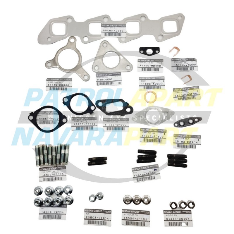 Genuine Nissan Navara D40 R51 YD25 2005-2006 Manifold Replacement Kit Studs / Nuts / Gaskets