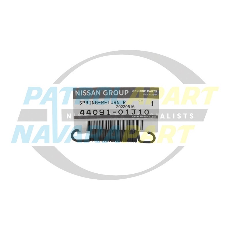 Genuine Nissan Navara D22 Drum Brake Return Spring Lower Small